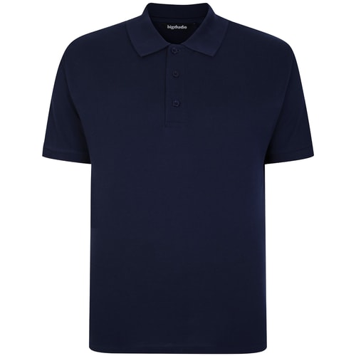 Bigdude einfarbiges Poloshirt - Dunkelblau