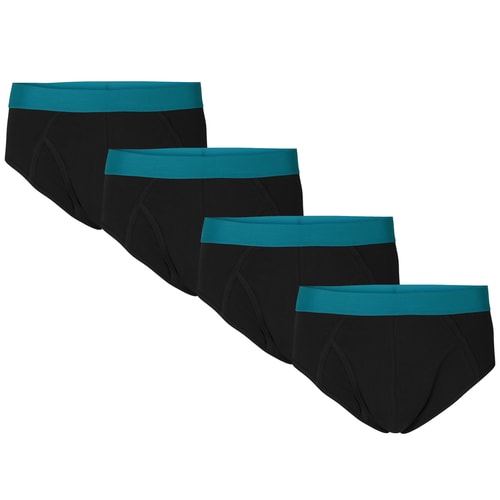 Bigdude 4er-Pack Stretch-Slips Schwarz