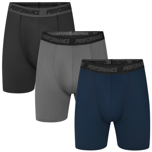 Bigdude 3er-Pack Performance Stretch Boxershorts Mehrfarbig