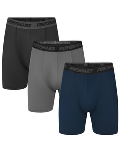 Bigdude 3er-Pack Performance Stretch Boxershorts Mehrfarbig