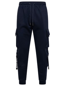 KAM Raw Denim Cargo Jog Hose Marineblau