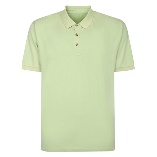 Bigdude Wash Effect Polo Hellgrün