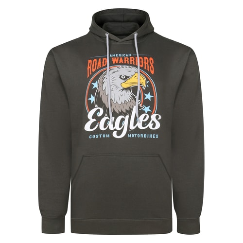 Bigdude Road Warriors Print-Hoodie Anthrazit