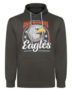 Bigdude Road Warriors Print-Hoodie Anthrazit