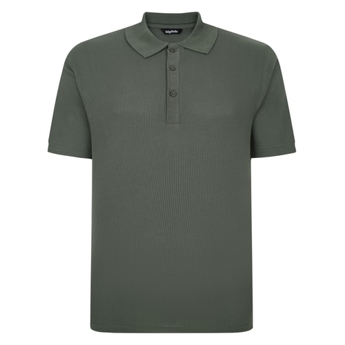 Bigdude Leichtes strukturiertes Poloshirt Salbeigrün