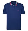 Poloshirt mit dicken Zierstreifen, Mitternachtsblau