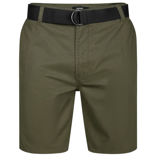 Bigdude Stretch Chino mit Gürtel, Dunkeloliv