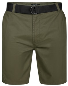 Bigdude Stretch Chino mit Gürtel, Dunkeloliv