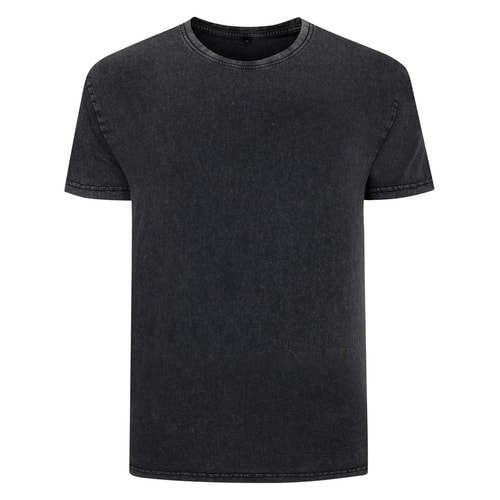 Bigdude Acid Wash T-Shirt Schwarz