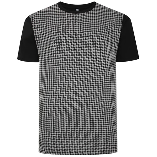 Bigdude Hounds Tooth Smart T-Shirt Schwarz