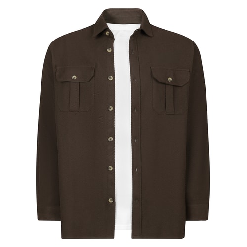 Bigdude Heavy Twill Overshirt Braun