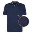 – Gestreiftes, strukturiertes Poloshirt in Marineblau