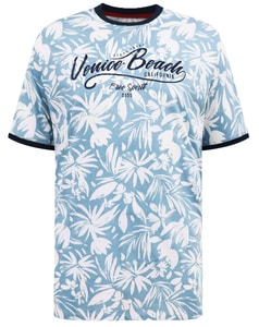 D555 Shoreham AOP Venice Beach bedrucktes T-Shirt Blau