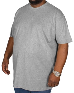 Bigdude T-Shirt mit Rundhalsausschnitt Grau Tall Fit 
