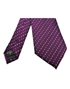 Knightsbridge Extra lange geometrische Krawatte Lila