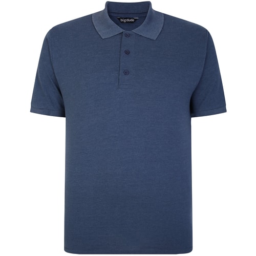Bigdude Poloshirt Jeansblau Tall Fit
