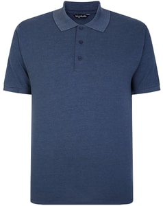 Bigdude Poloshirt Jeansblau Tall Fit
