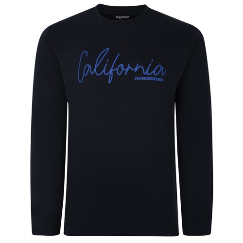 Bigdude California Print Pullover Navy
