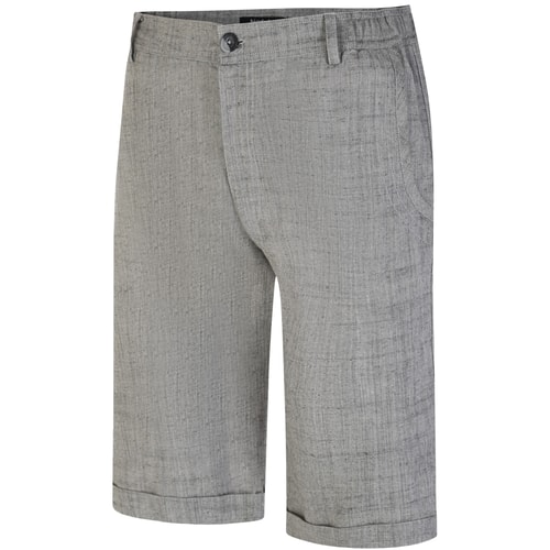 Bigdude Leinen Chino Shorts Anthrazit