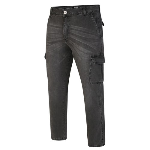 Bigdude Stretch-Cargo-Jeans Graue Waschung