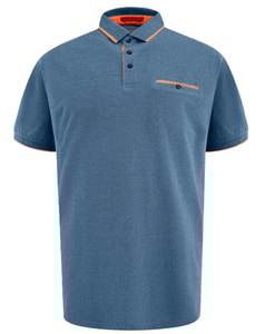 D555 Harvey 3 Piqué-Jacquard-Polohemd, Türkis