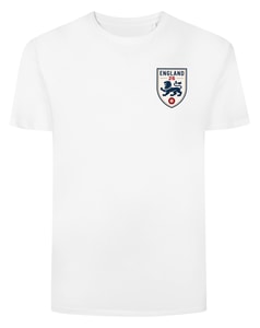Bigdude England Fußball-T-Shirt mit Aufdruck, weiß
