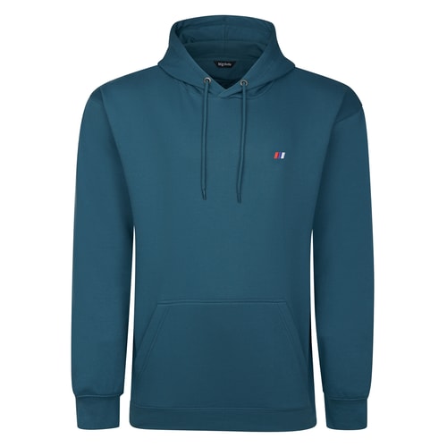 Bigdude Schlichter Hoodie mit Logo, Petrol