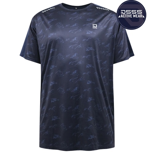 D555 Solihull Dry Wear Stretch-T-Shirt Marineblau