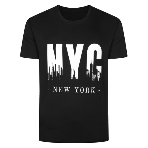 Bigdude NYC Print T-Shirt Schwarz