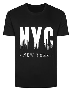 Bigdude NYC Print T-Shirt Schwarz