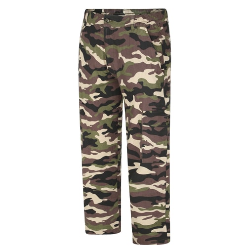 Bigdude Cargo-Camouflage-Hose mit elastischem Bund, Khaki