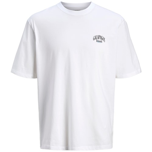 Jack & Jones Jeans – Bedrucktes T-Shirt mit Rundhalsausschnitt, Hellweiß