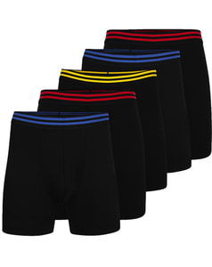 Bigdude 5er Pack Boxershorts Schwarz