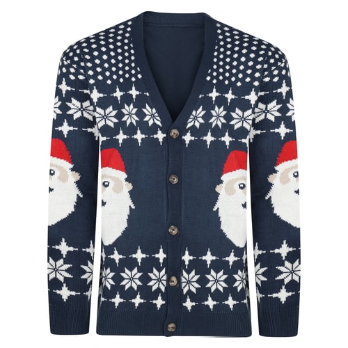 Bigdude Weihnachtsstrickjacke, Marineblau