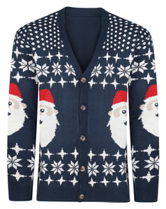 Bigdude Weihnachtsstrickjacke, Marineblau