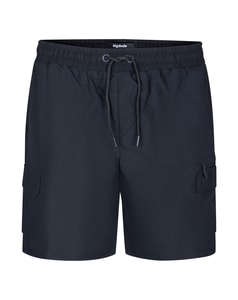 Bigdude Tech Cargo Shorts mit vollständig elastischem Bund, Schwarz