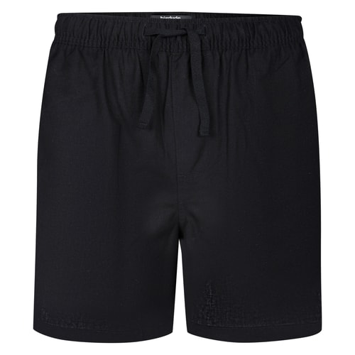 Bigdude Leinenmix-Shorts Schwarz