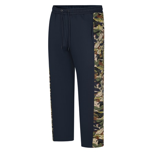 Bigdude Jogginghose mit Blatt-Camouflage-Print, Marineblau/Camouflage