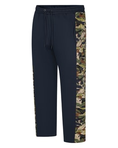 Bigdude Jogginghose mit Blatt-Camouflage-Print, Marineblau/Camouflage