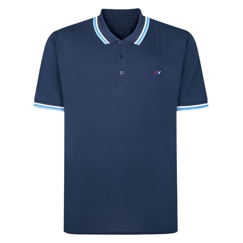 Bigdude Triple Tipped Polo Navy