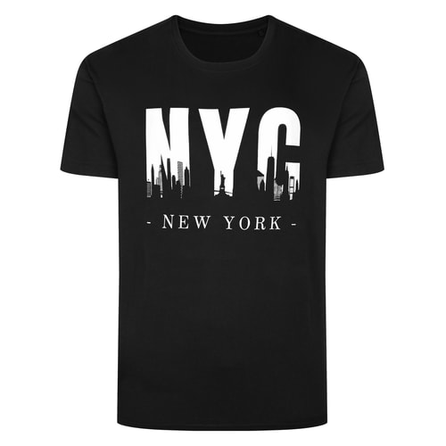 Bigdude NYC Print T-Shirt Schwarz