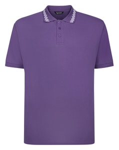Bigdude Abstraktes Polo-Shirt Lila Tall