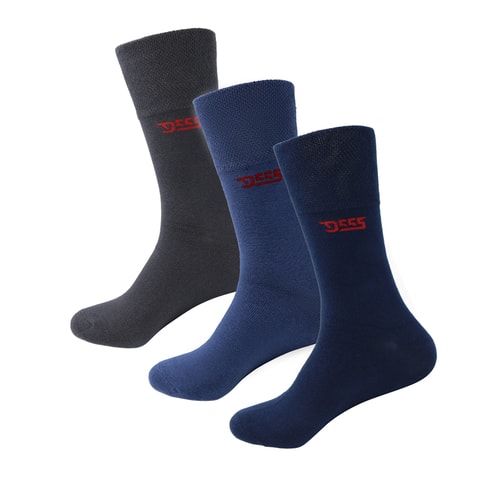 D555 Harold 2 Extrabreite Komfortsocken, 3er-Pack, mehrfarbig
