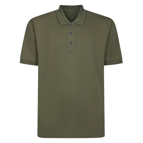 Bigdude Soft Jersey Sommer-Poloshirt Dunkeloliv