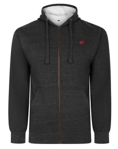 Bigdude Sherpa Kapuzenjacke Grau 