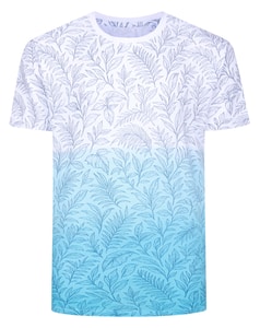 Bigdude Dip Dye AOP T-Shirt Blau Größe Tall