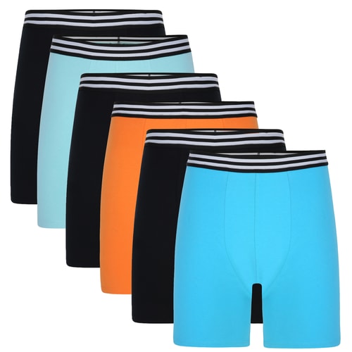 Bigdude Boxershorts mit Streifenbund, 6er-Pack, Multi