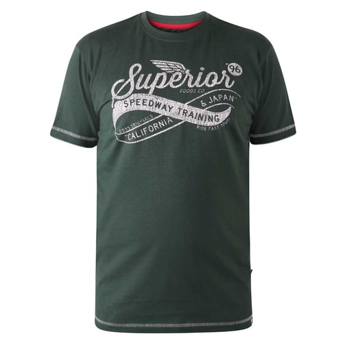 D555 Whitechapel Superior Speedway bedrucktes T-Shirt grün