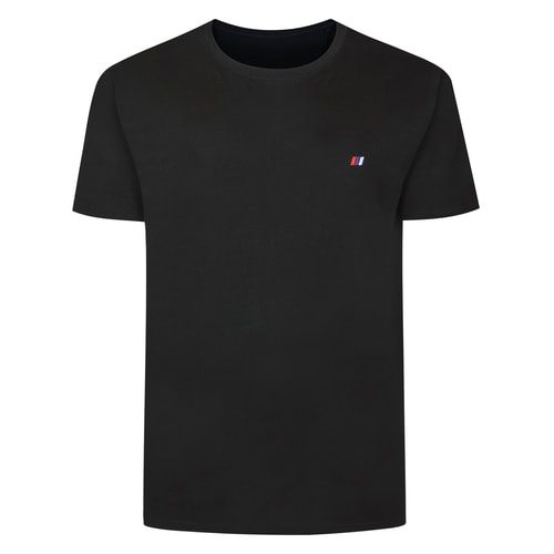 Bigdude T-Shirt mit gesticktem Logo, Schwarz