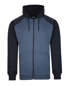 Bigdude Raglan Reißverschlussjacke Blau/Jeansblau